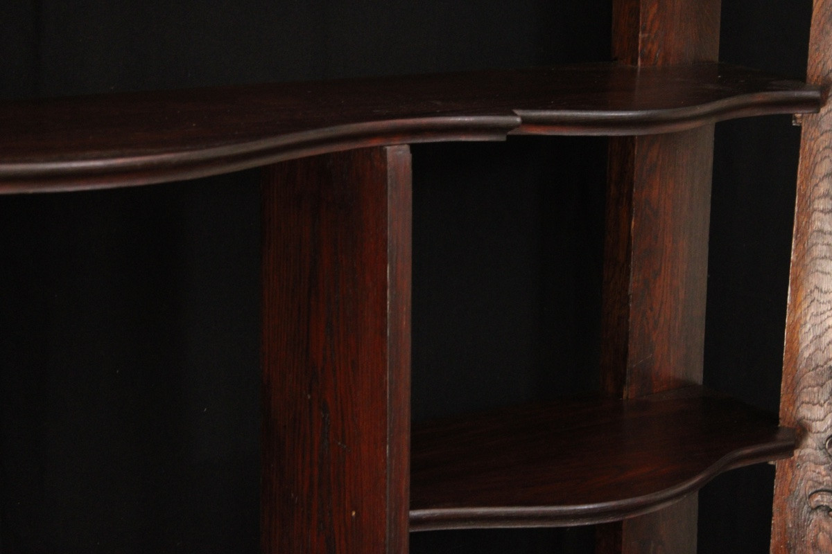 Important Oak Bookcase (1/2) , Louis XV, Reused From The 18th Century -photo-4