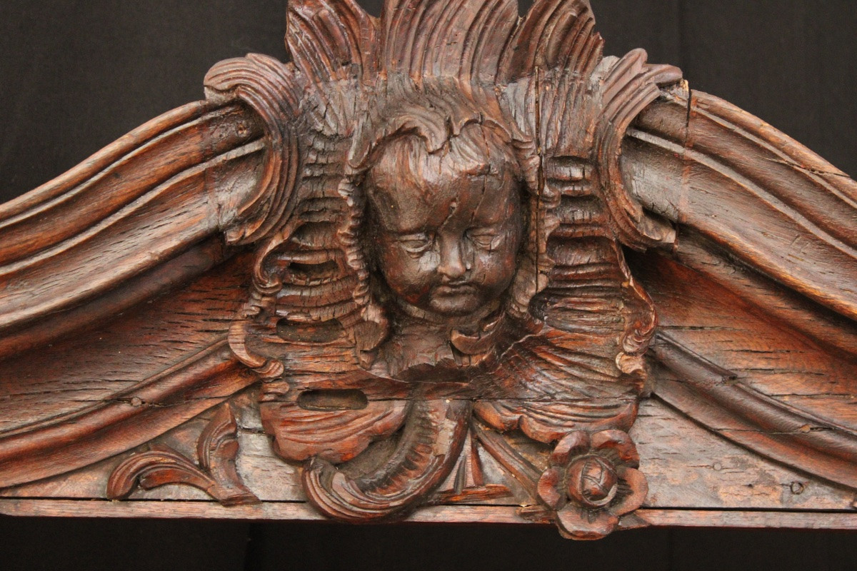 Important Oak Bookcase (2/2), Louis XV, Reused From The 18th Century -photo-3