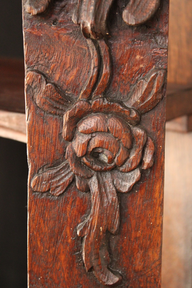 Important Oak Bookcase (2/2), Louis XV, Reused From The 18th Century -photo-1