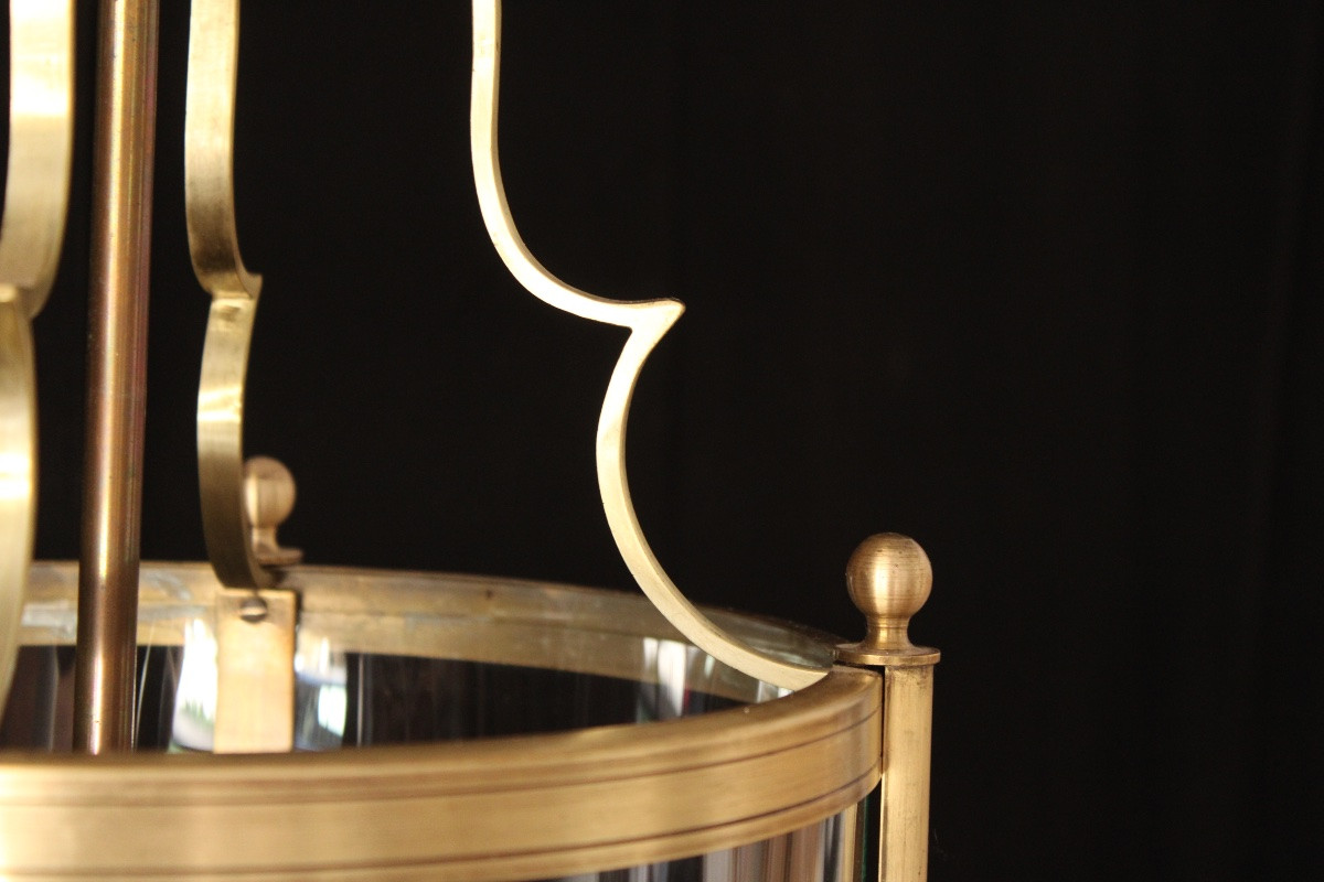 Lanterne de vestibule électrifiée de style Louis XVIe, XXe siècle-photo-1