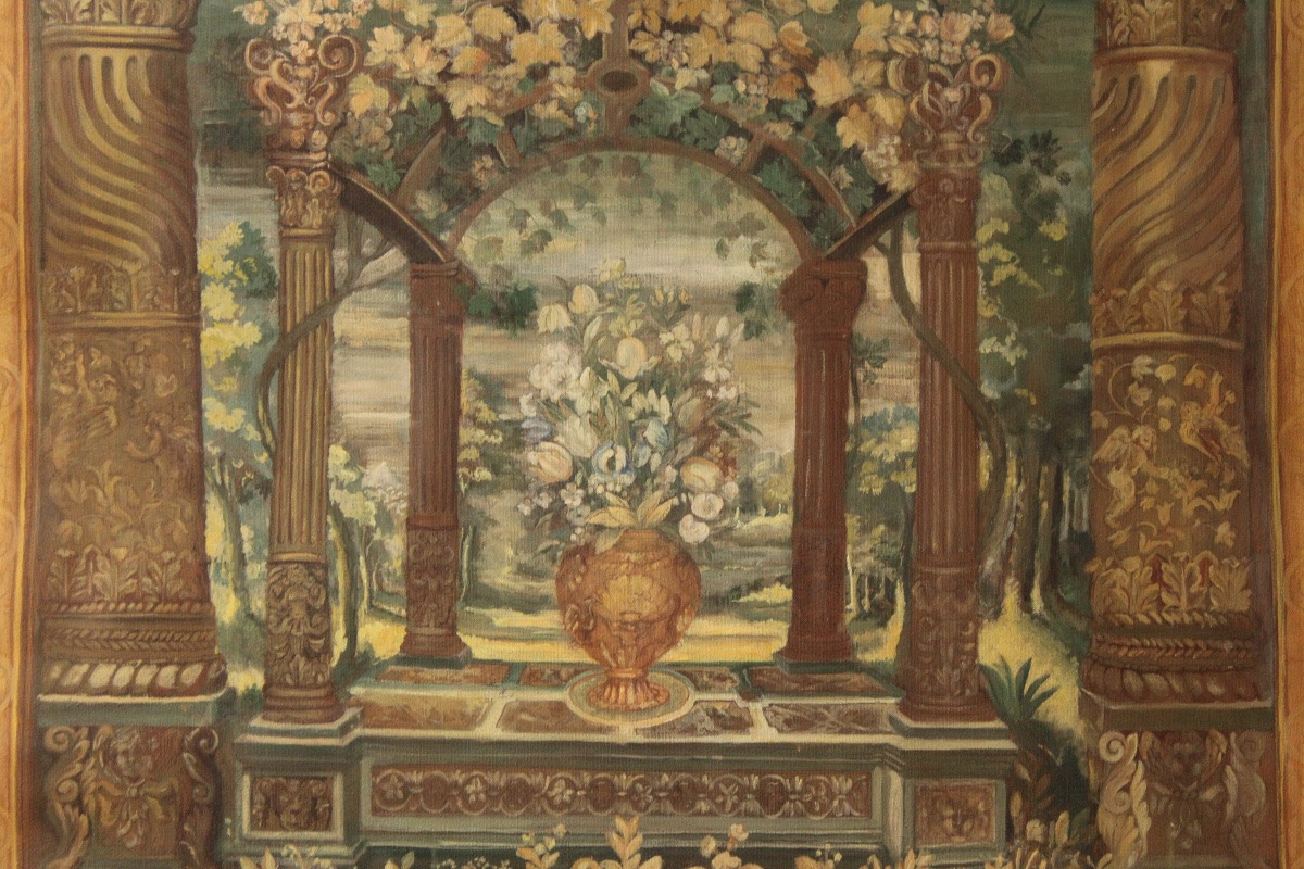 Canvas Painted After A 17th Century Antwerp Tapestry-photo-2