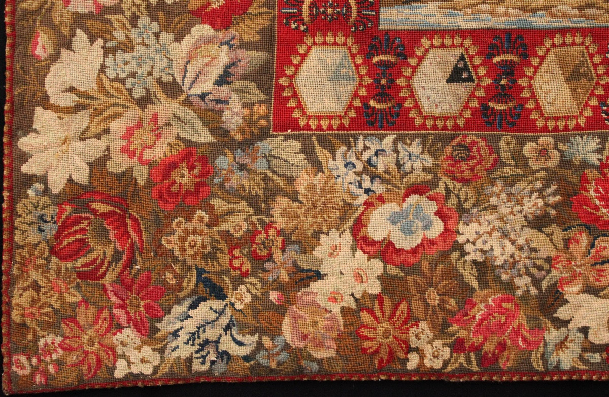  Needlepoint Tapestry, Berlin Wool Work Needlepoint, 19th Century-photo-3