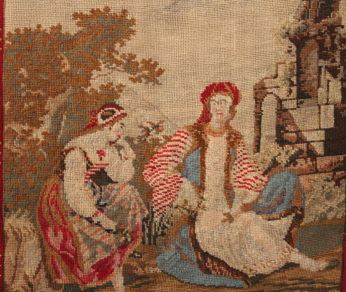  Needlepoint Tapestry, Berlin Wool Work Needlepoint, 19th Century-photo-4