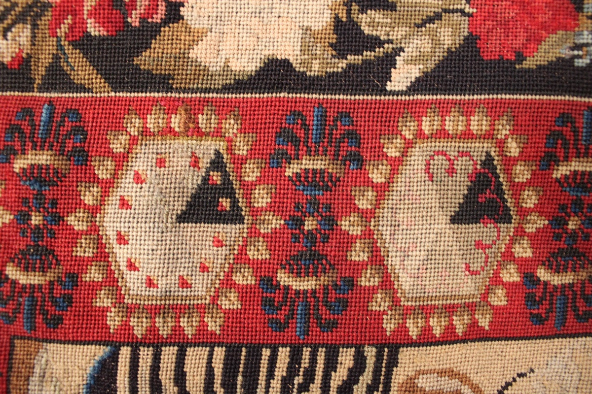  Needlepoint Tapestry, Berlin Wool Work Needlepoint, 19th Century-photo-3