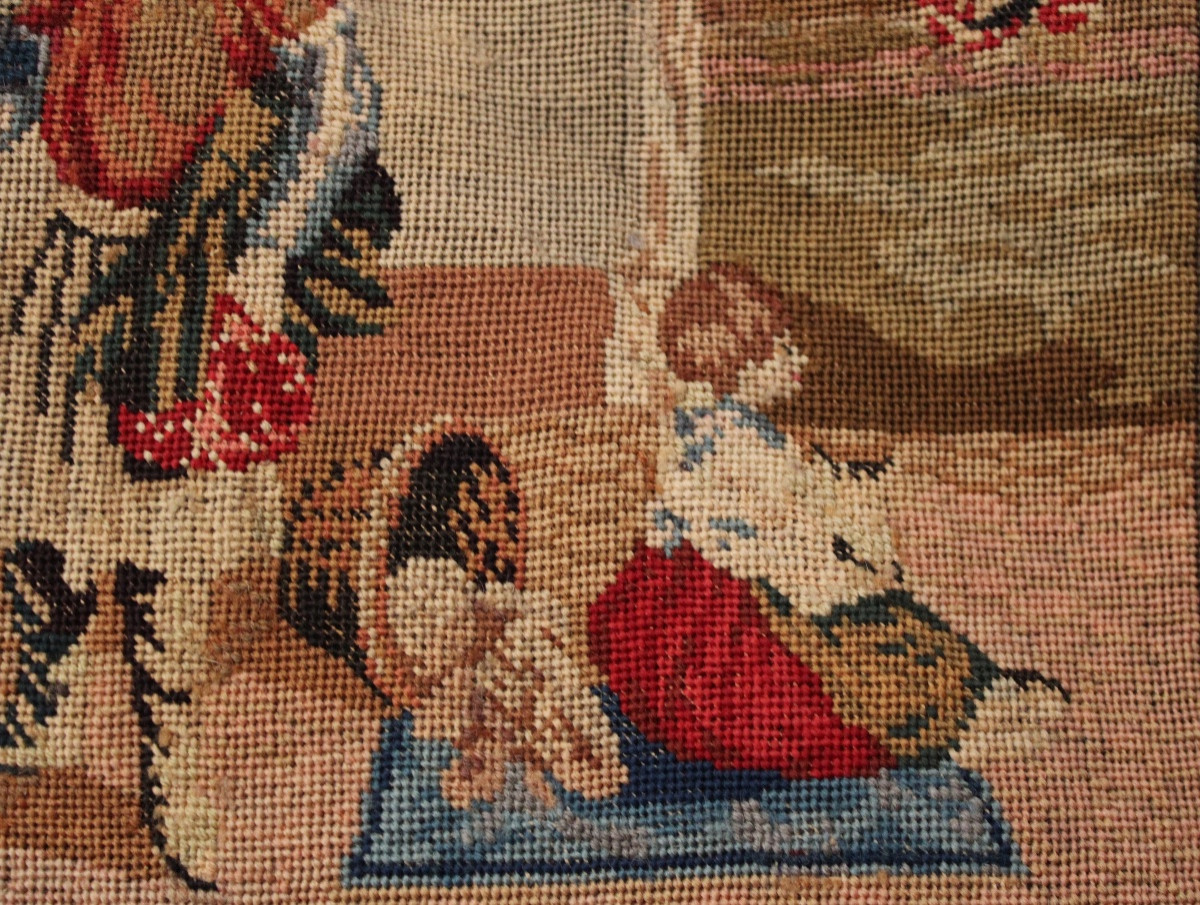  Needlepoint Tapestry, Berlin Wool Work Needlepoint, 19th Century-photo-5