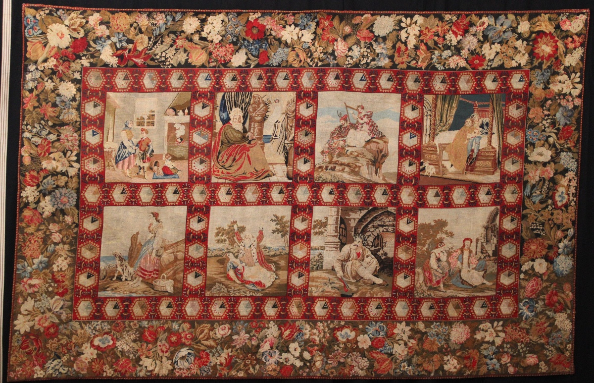  Needlepoint Tapestry, Berlin Wool Work Needlepoint, 19th Century