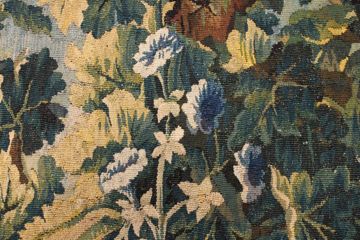 Tapisserie "Verdure à pagode", Aubusson XVIIIe siècle-photo-2