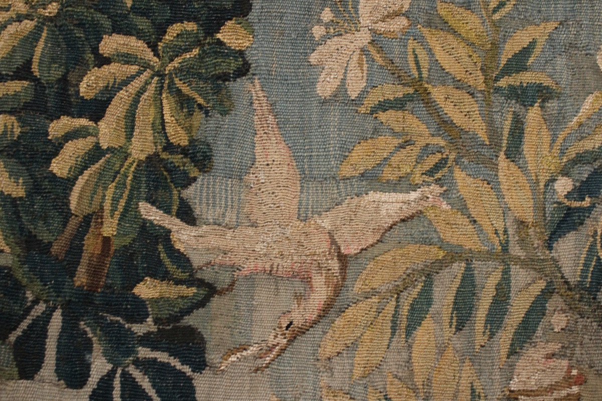 Tapisserie "Verdure à pagode", Aubusson XVIIIe siècle-photo-4