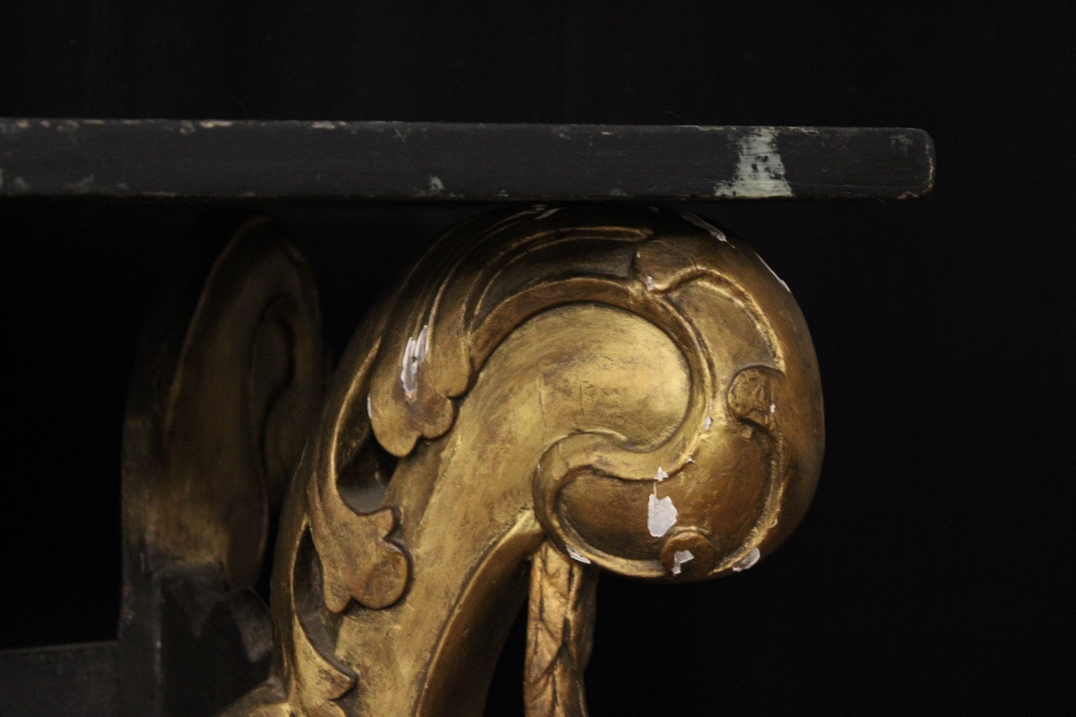 Console italienne, bois doré XXe siècle -photo-4