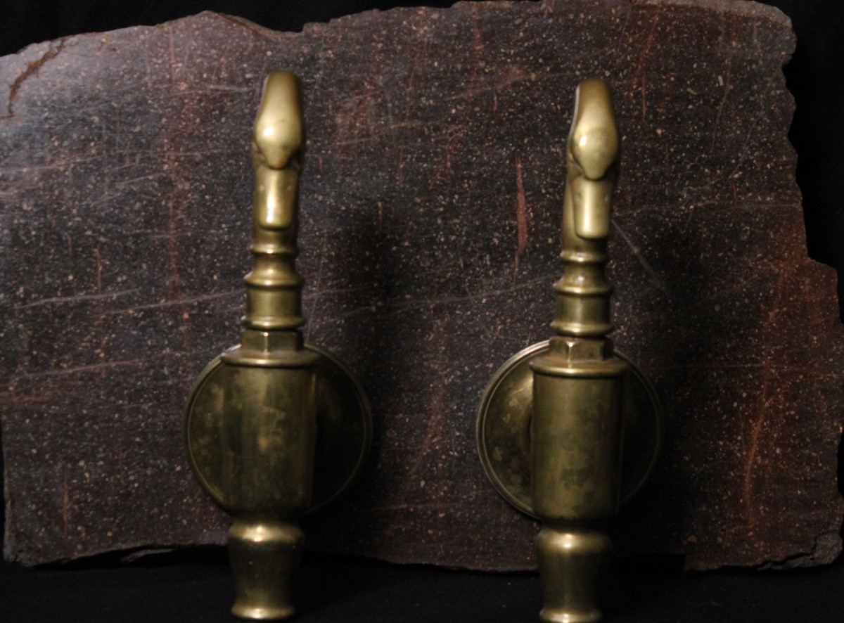  Large Empire-style Bronze Tap, A Late 19th-century Piece. -photo-3