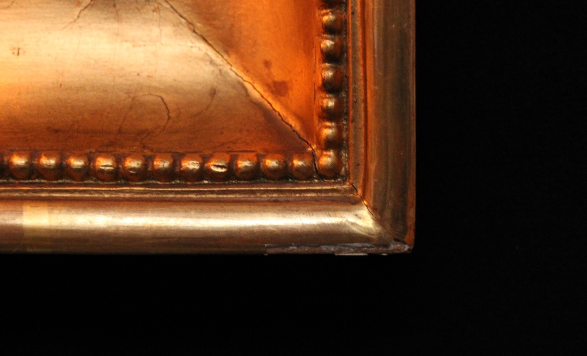  Paire de miroirs girandoles en bois doré, Suède, XIXe s vers 1830-photo-8