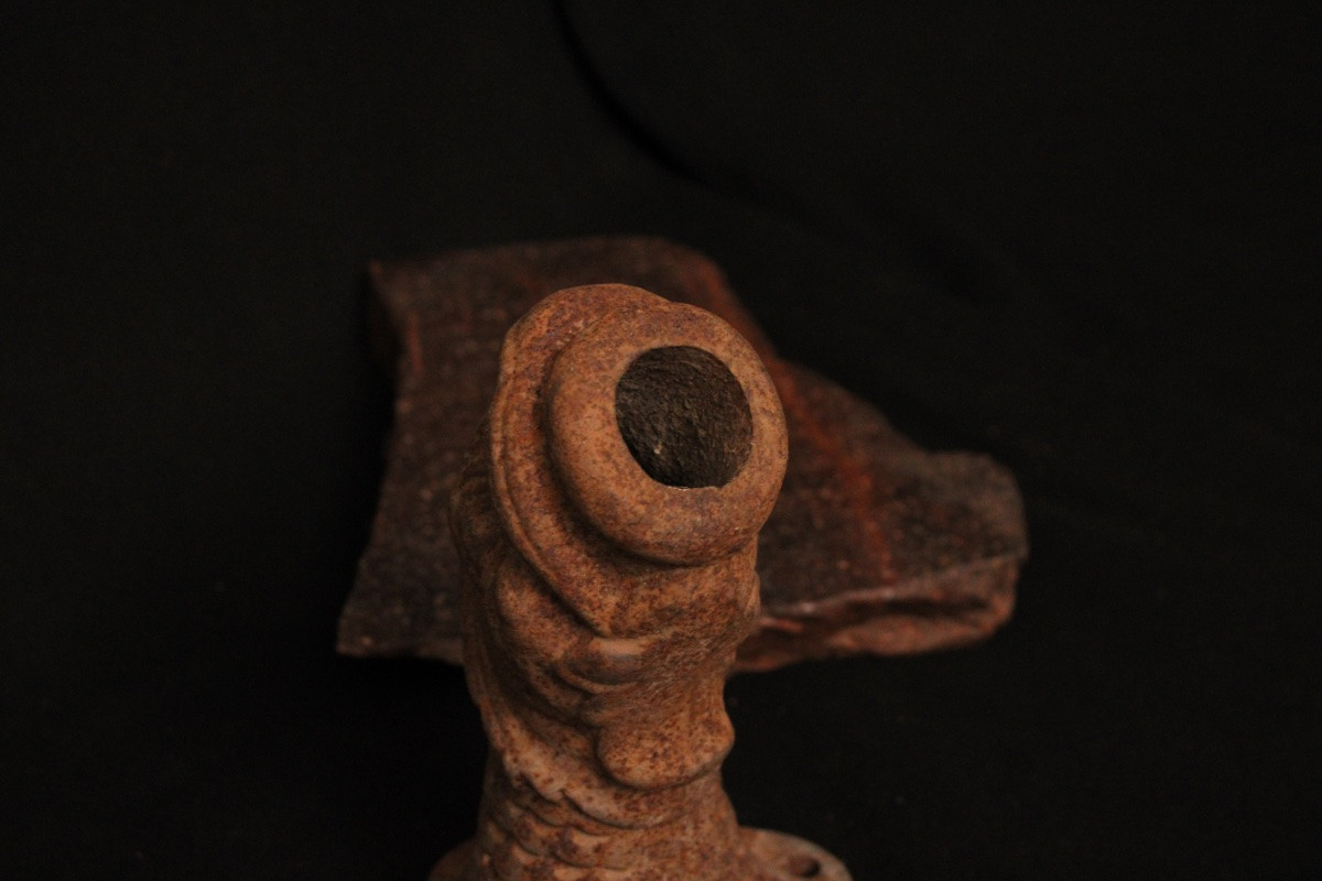 Cast Iron Dolphin Fountain Spout/spout, 19th-20th Century-photo-4