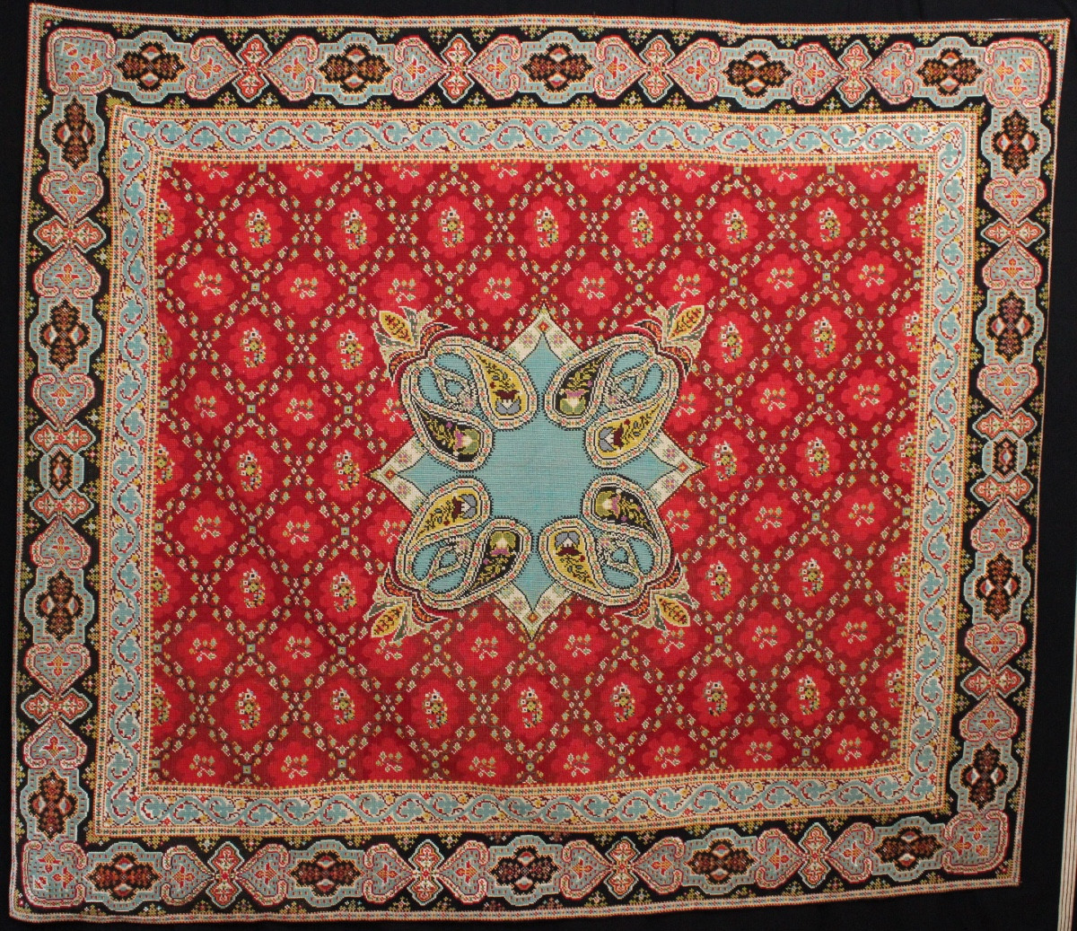 Tapis / Tapisserie au petit point de style Napoléon III