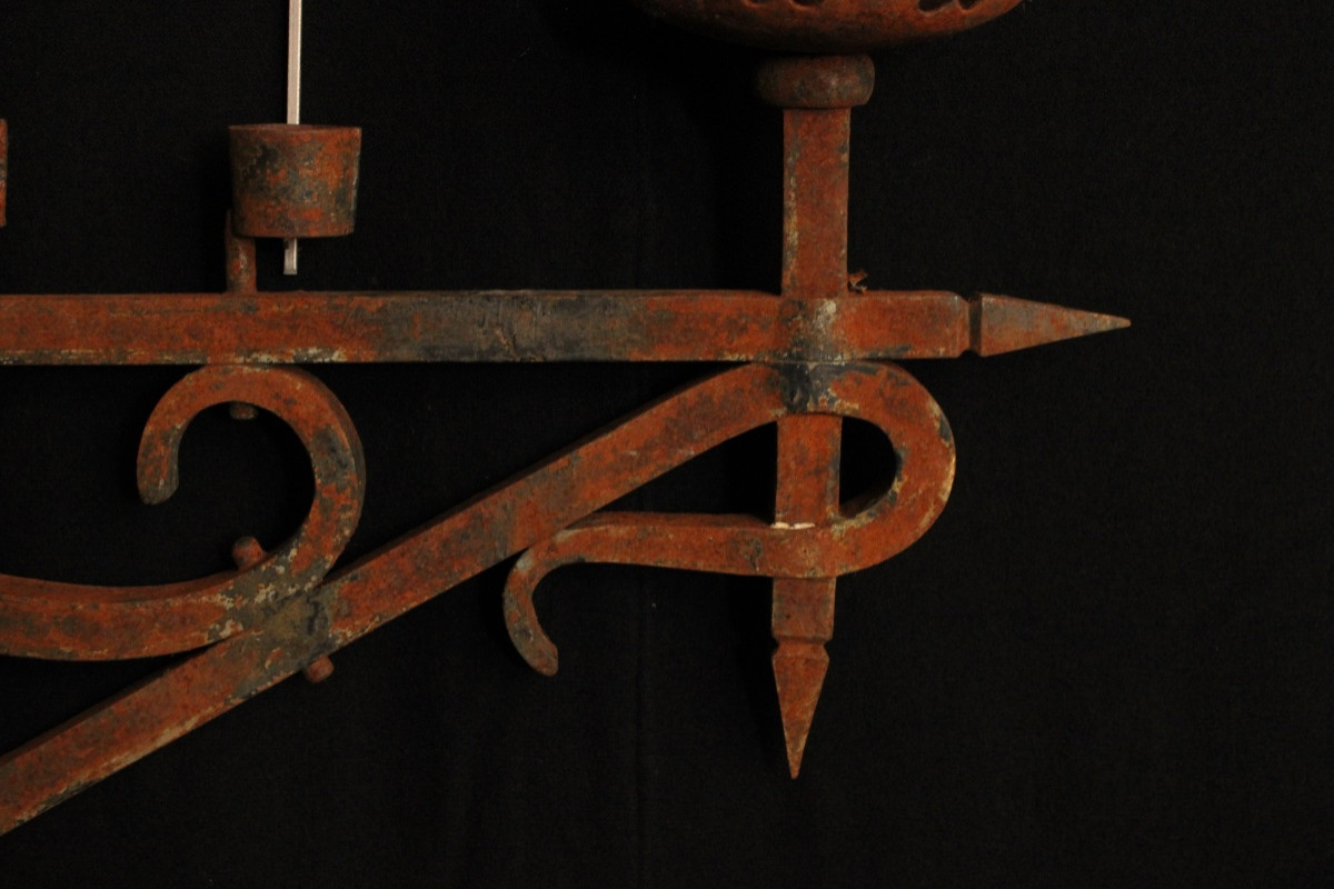 Set Of Three Wall Sconces With Candlestick Arms, 20th Century-photo-1