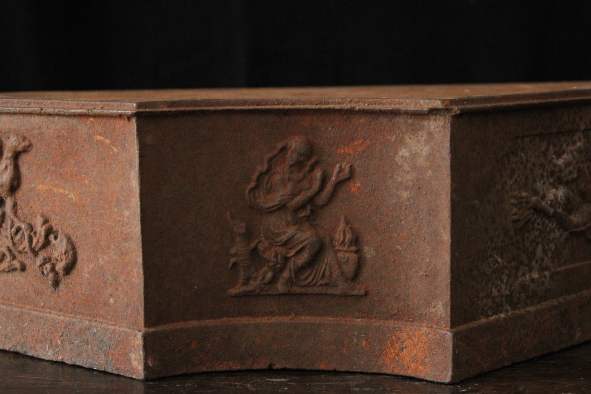  Paire de socles / porte-vase en fonte, style Empire-photo-1