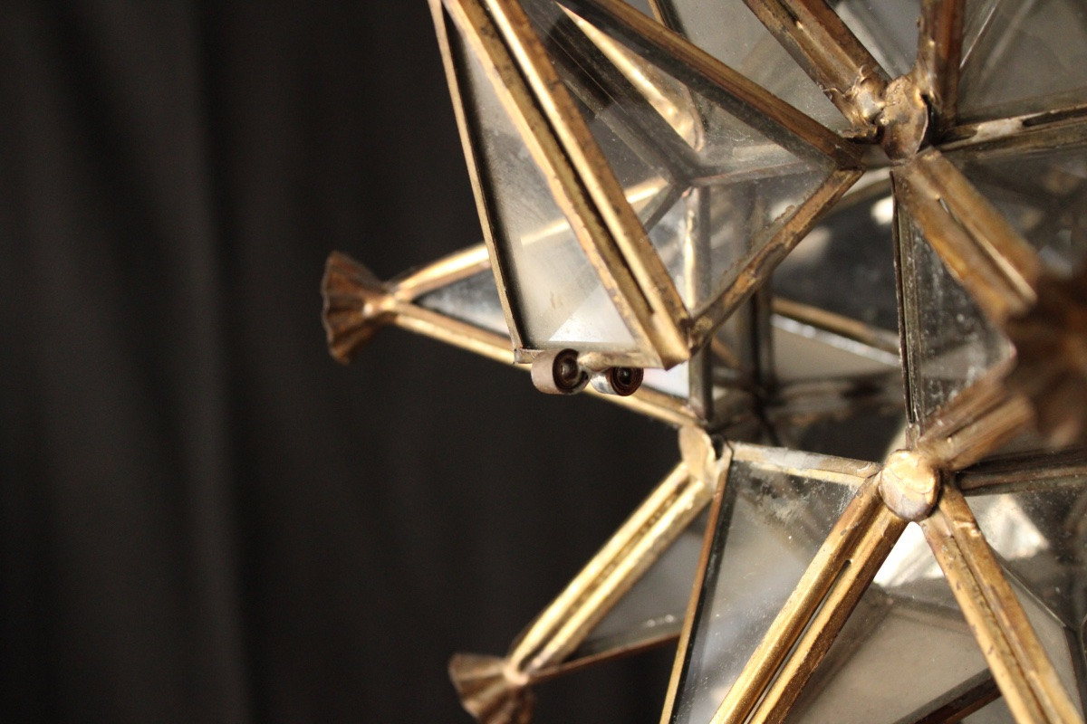  Paire de lanternes/lustres en étoile, XXe siècle-photo-4
