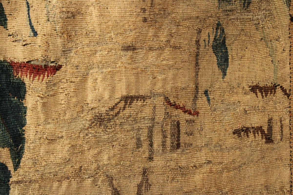 Tapisserie/Verdure à l'échassier, Aubusson, XVIIIe s-photo-1