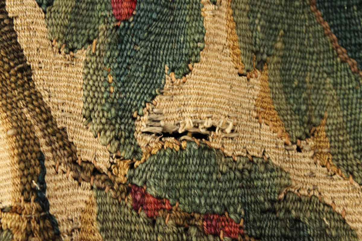 Tapisserie/Verdure à l'échassier, Aubusson, XVIIIe s-photo-5