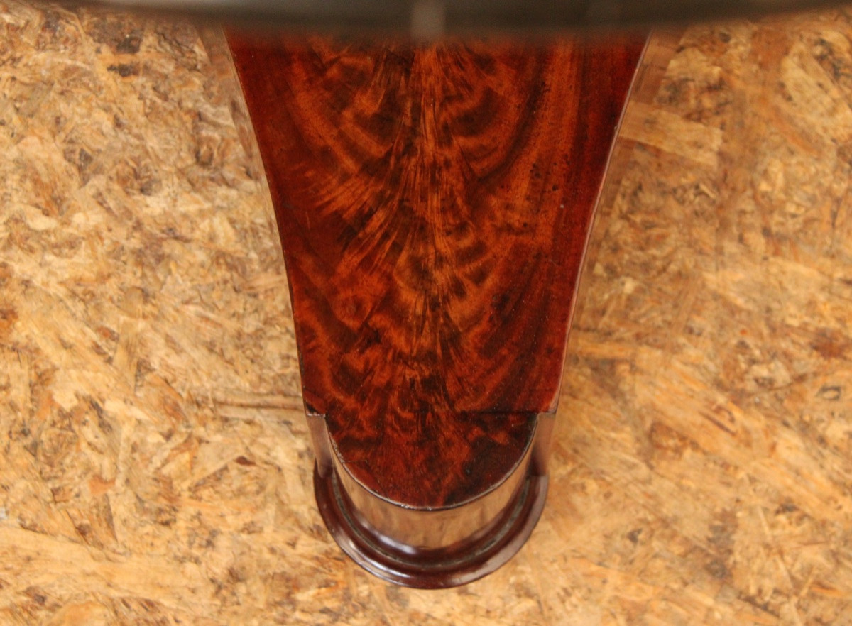 Mahogany, Gilt Bronze And Marble Side Table, Empire Period, 19th Century-photo-1