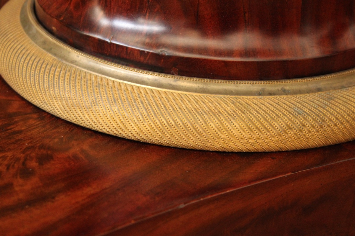 Mahogany, Gilt Bronze And Marble Side Table, Empire Period, 19th Century-photo-2