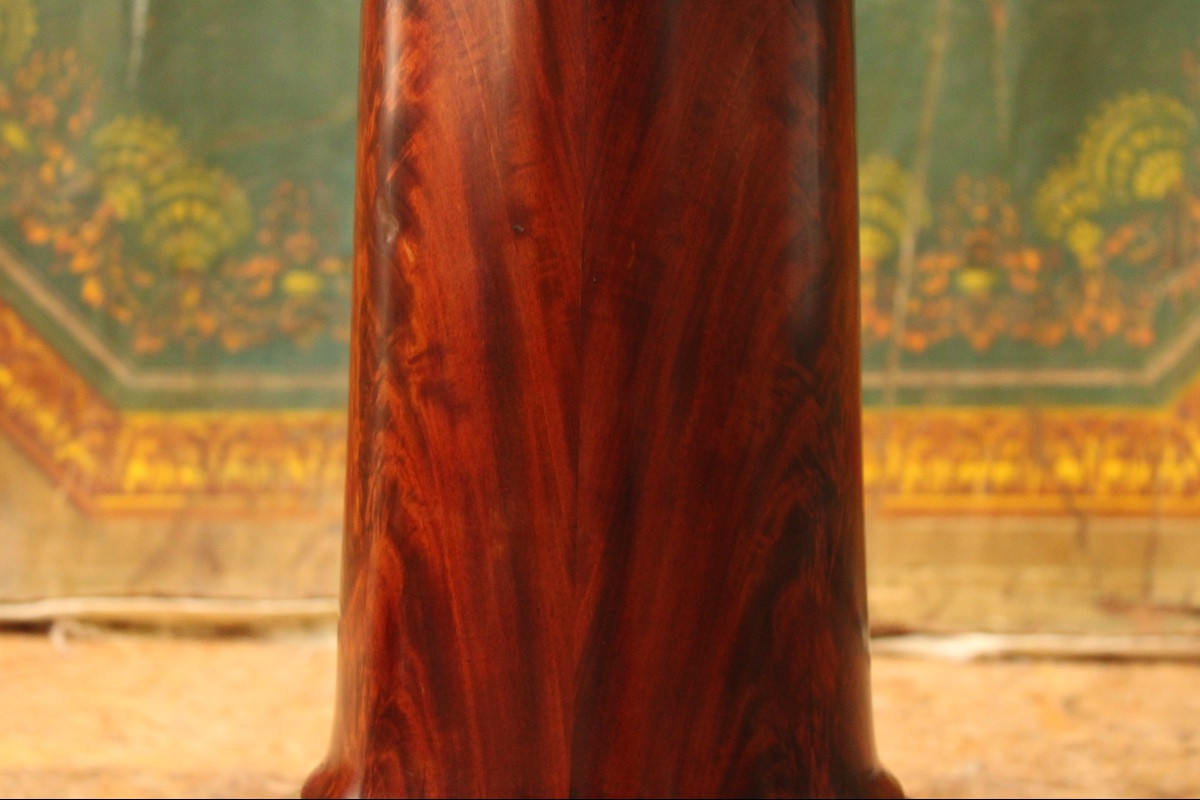 Mahogany, Gilt Bronze And Marble Side Table, Empire Period, 19th Century-photo-5