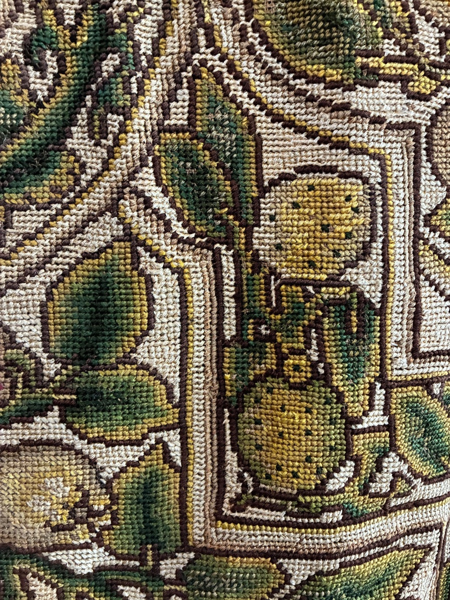 Stitch Tapestry / Table Rug, Conservatory, England, 19th Century-photo-4