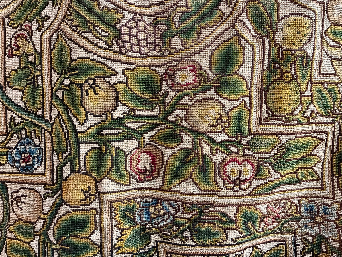 Stitch Tapestry / Table Rug, Conservatory, England, 19th Century-photo-1