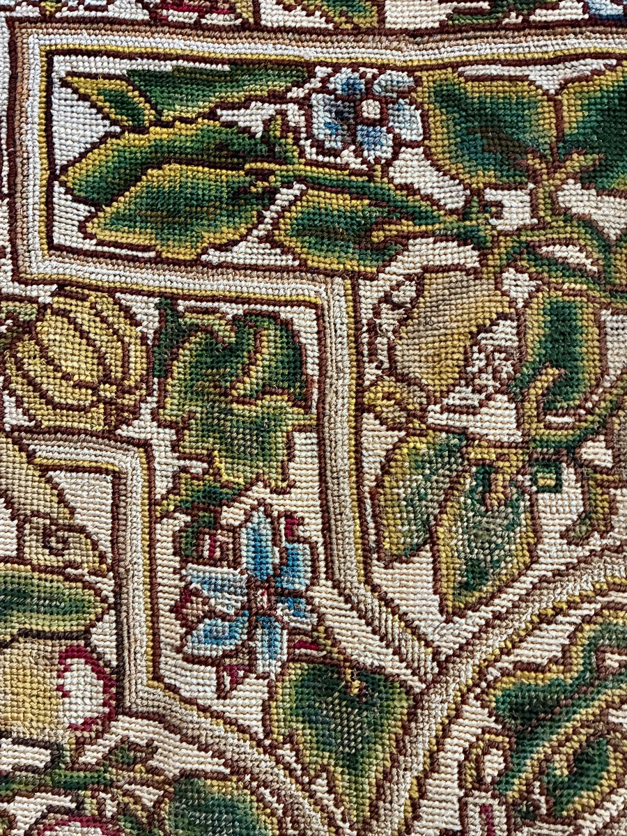 Stitch Tapestry / Table Rug, Conservatory, England, 19th Century-photo-2
