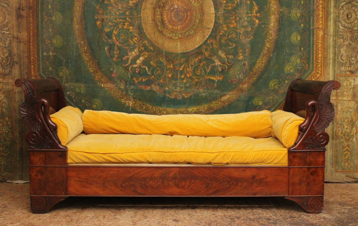  Empire-style Mahogany Bed Circa 1850