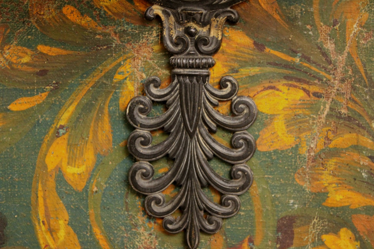  Suite Of 3 Empire-style Patinated And Gilt Bronze Sconces, 20th Century-photo-1