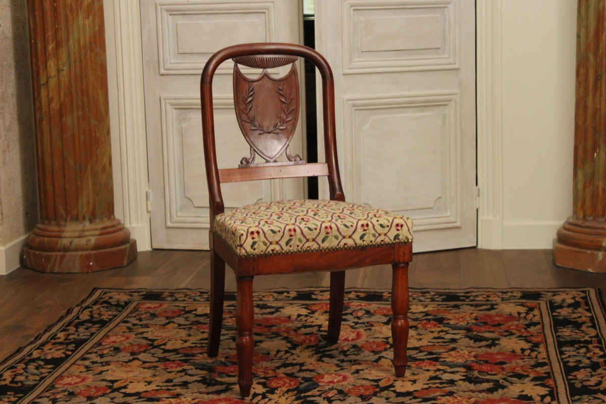 Seated Chair, Tapestry, Empire Period, 19th C