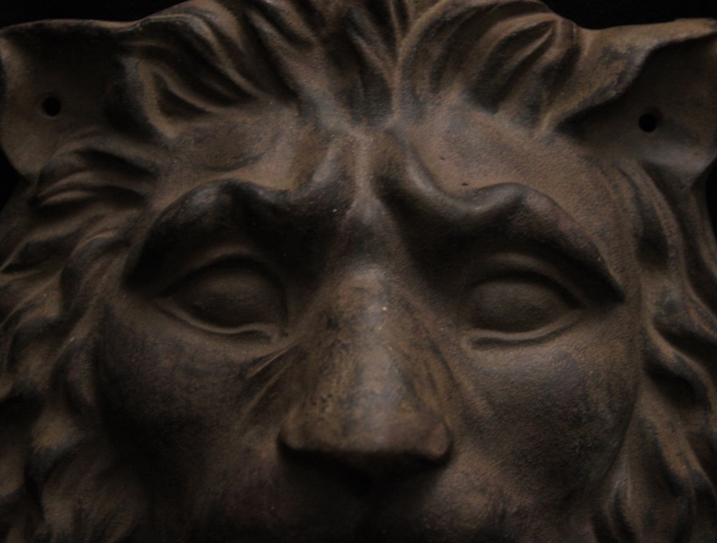 Cast Iron Lion Head Fountain Spout, 20th Century-photo-3