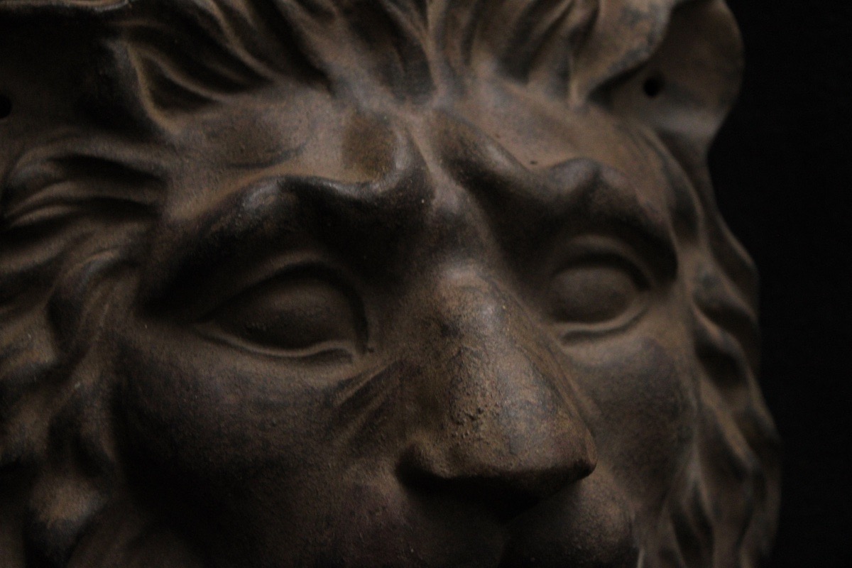 Cast Iron Lion Head Fountain Spout, 20th Century-photo-1
