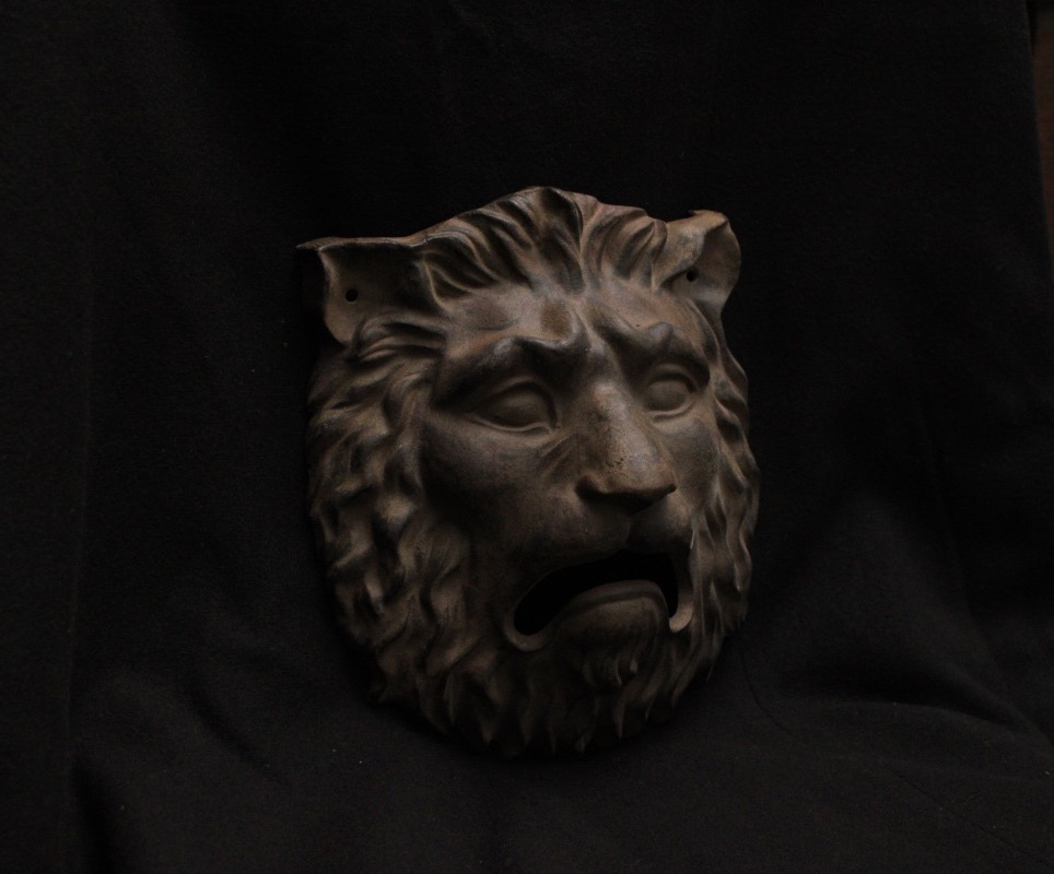 Cast Iron Lion Head Fountain Spout, 20th Century