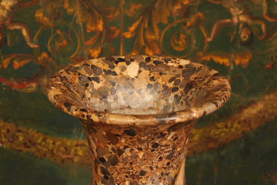 Vase Médicis en marbre brèche d’Alep, XIXeme-photo-3