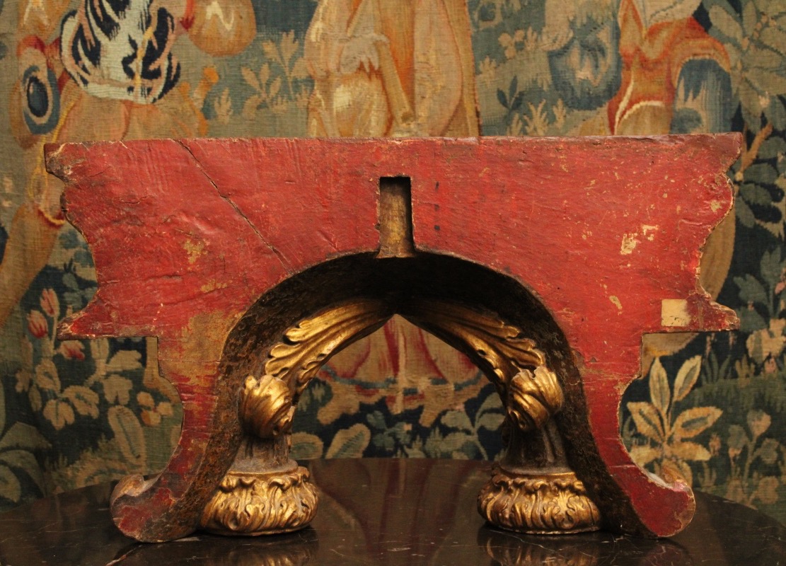  Baroque Wood Paneling Element, Gilded Wood, 18th Century-photo-5