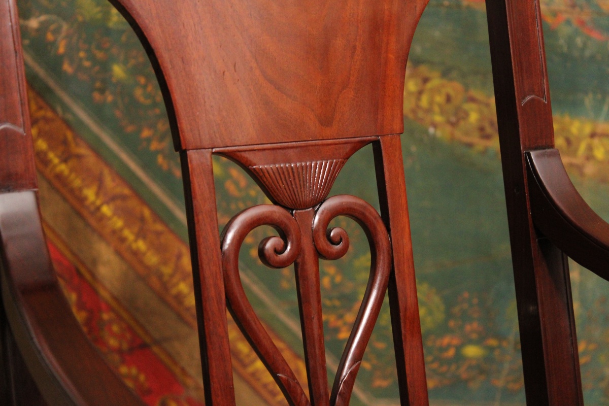  Fauteuil en acajou ajouré, attribué à Jacob Frères, vers 1800-photo-2
