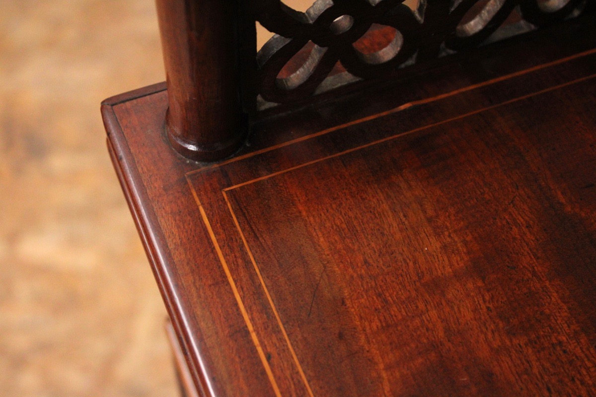 Pair Of Mahogany Side Tables, 19th Century, Charles X Period-photo-2