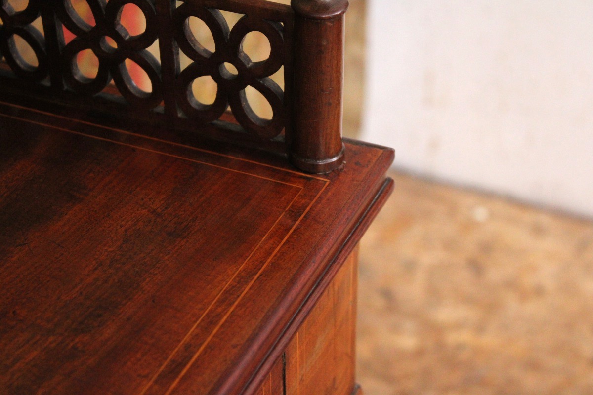 Pair Of Mahogany Side Tables, 19th Century, Charles X Period-photo-4