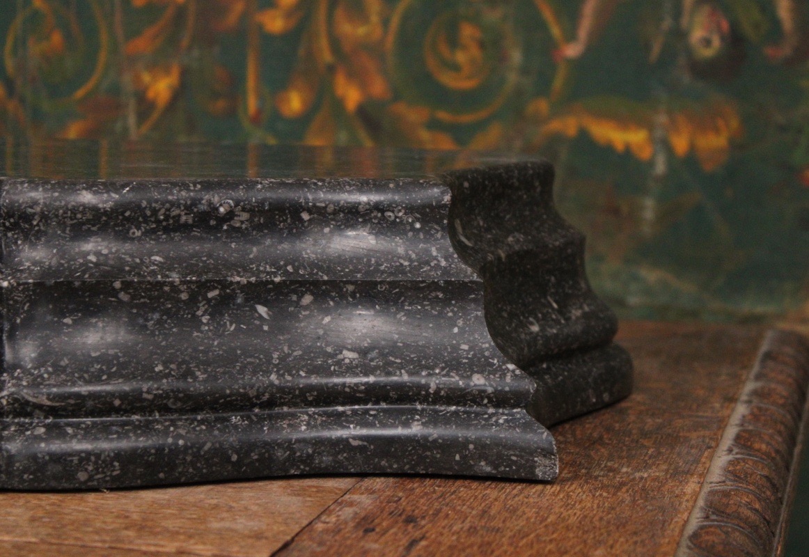 Large Marble Pedestal Made Of "petit Granit Belge," 20th Century -photo-2