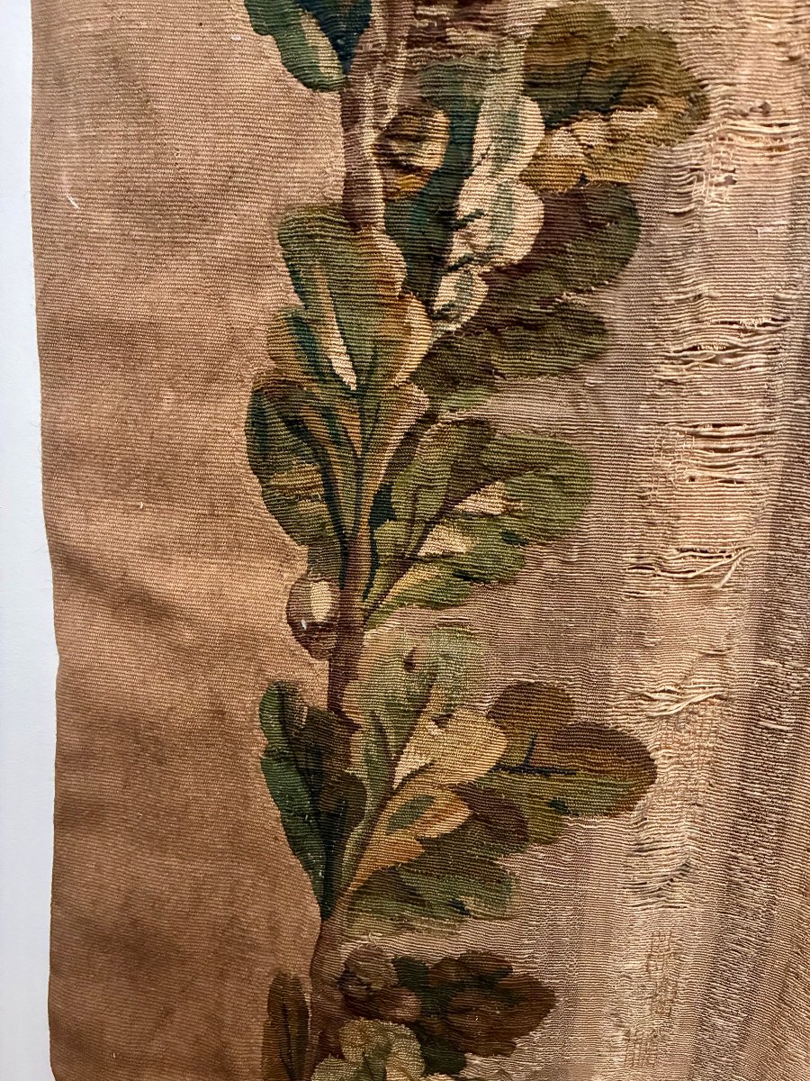 Cantonnière en tapisserie à décor de draperie et de guirlandes de fleurs, XVIIIe siècle-photo-3