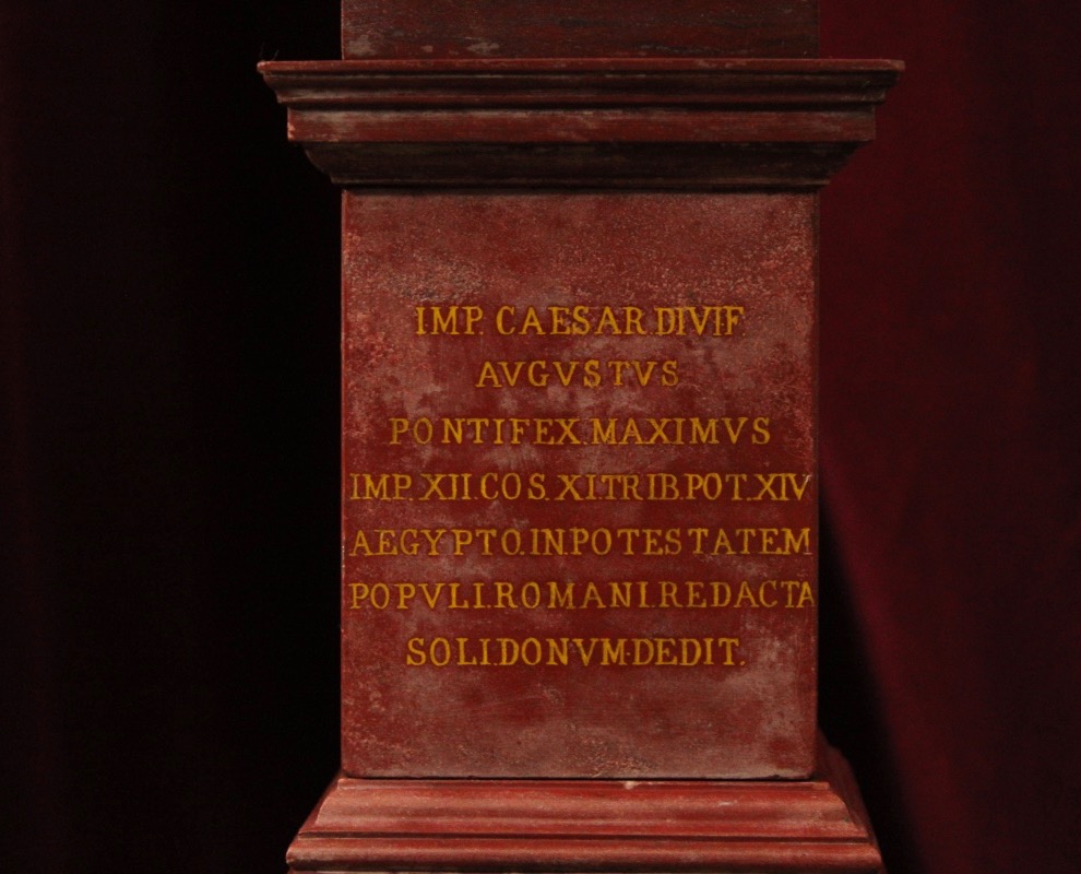Lampe à poser en marbre, référence à l'obélisque Flaminio de Rome, XXe siècle-photo-3