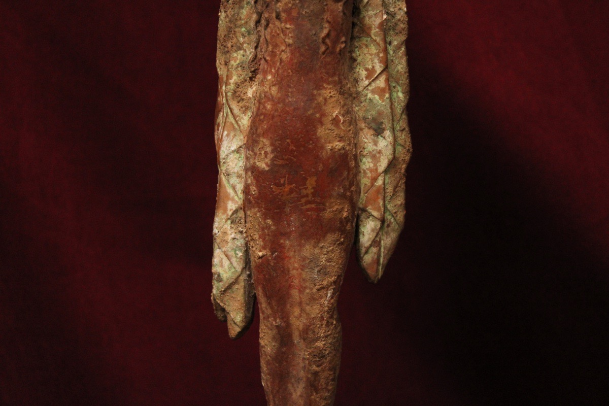 Statuette féminine en terre cuite "Korè", XIXe siècle-photo-4
