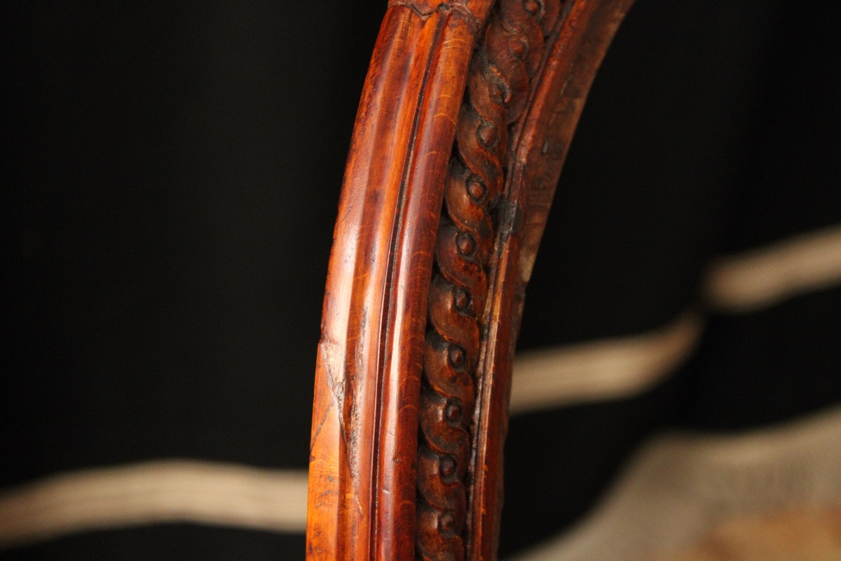 Pair Of Cabriolets Armchairs Louis XVI Stamped Georges Jacob-photo-4