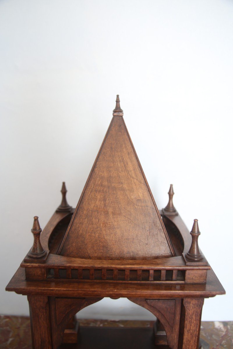 Maquette de temple, chef-d'oeuvre de compagnon signé et daté 1891.-photo-6