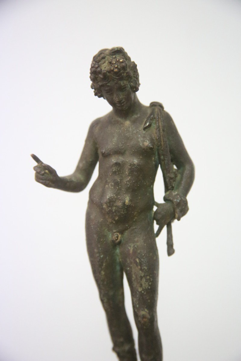 Bronze de la fin du XIXème siècle représentant Narcisse ou Dionysos.-photo-2