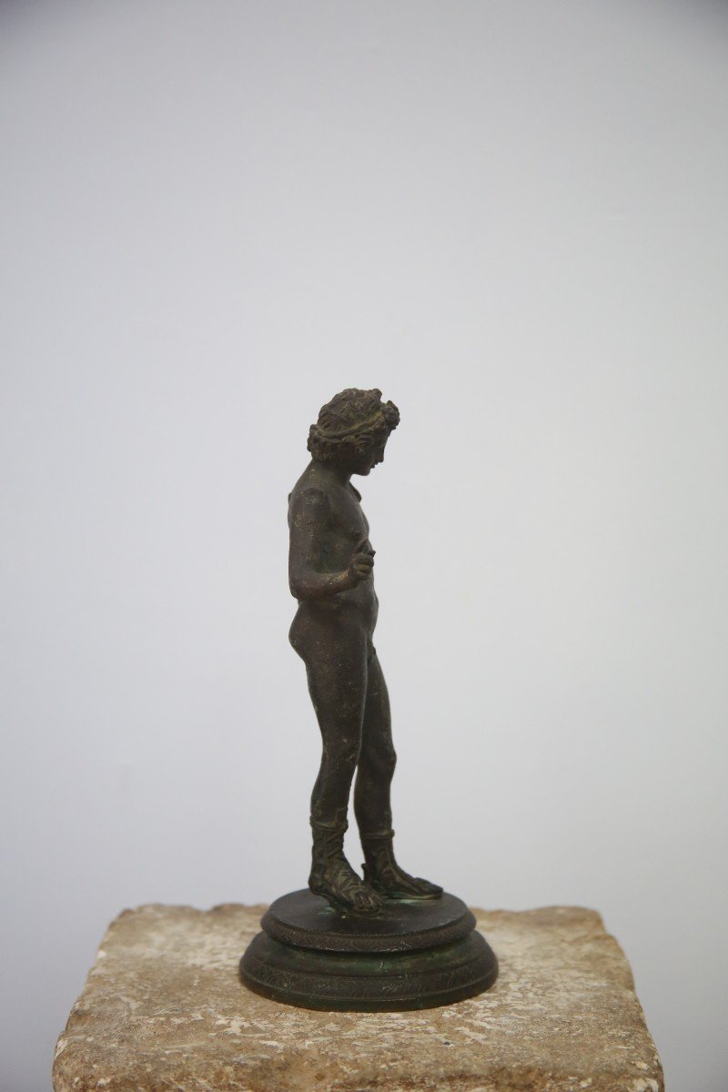 Bronze de la fin du XIXème siècle représentant Narcisse ou Dionysos.-photo-1