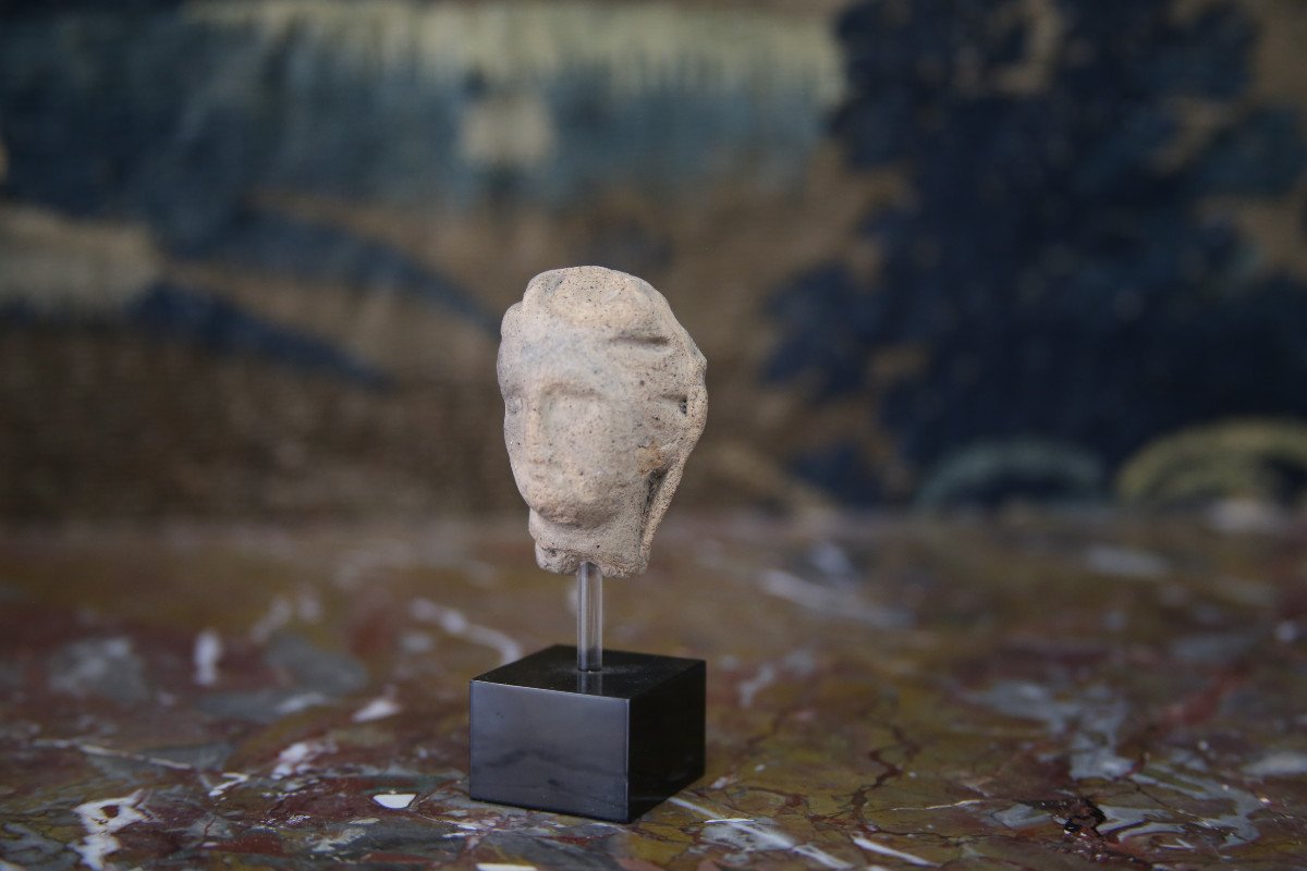 Terracotta Female Head, Hellenistic Period, 3rd Century Bc.