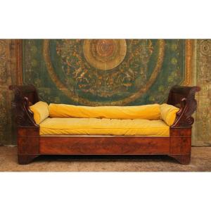  Empire-style Mahogany Bed Circa 1850