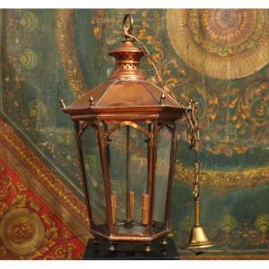 Copper Lantern For Indoor/outdoor Use